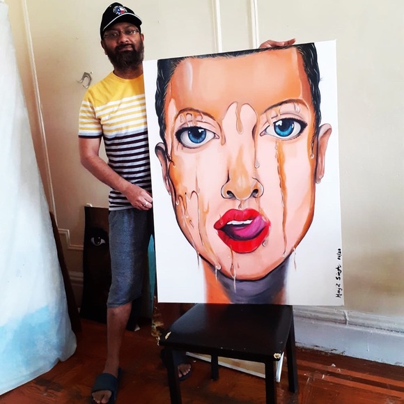 Acrylic painting Handpainted
